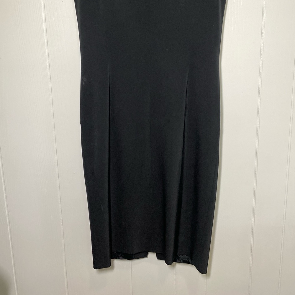 Escada Black Sleeveless Midi Dress with Gold Accents Size 38 (US 8) - Picture 7 of 13